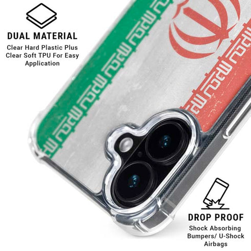 Iran Flag Distressed iPhone 17 MagSafe Case